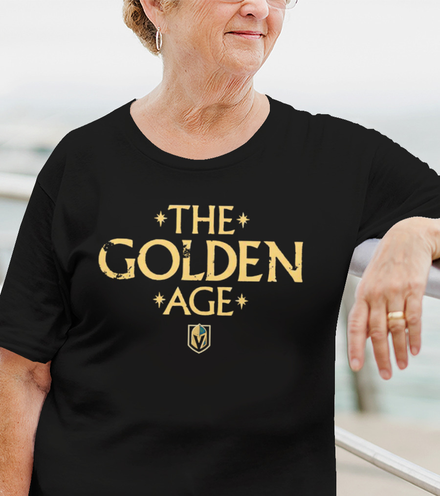 Vegas Golden Knights The Golden Age Logo Stars T-Shirt