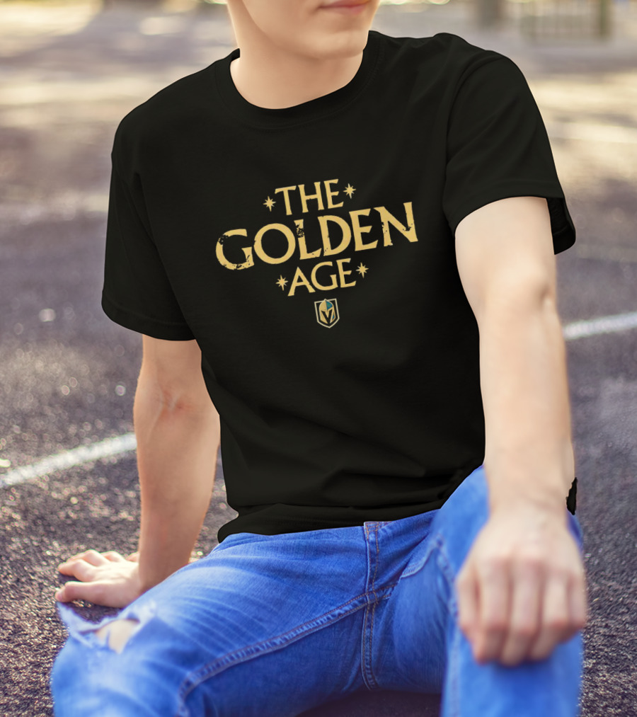 Vegas Golden Knights The Golden Age Logo Stars T-Shirt