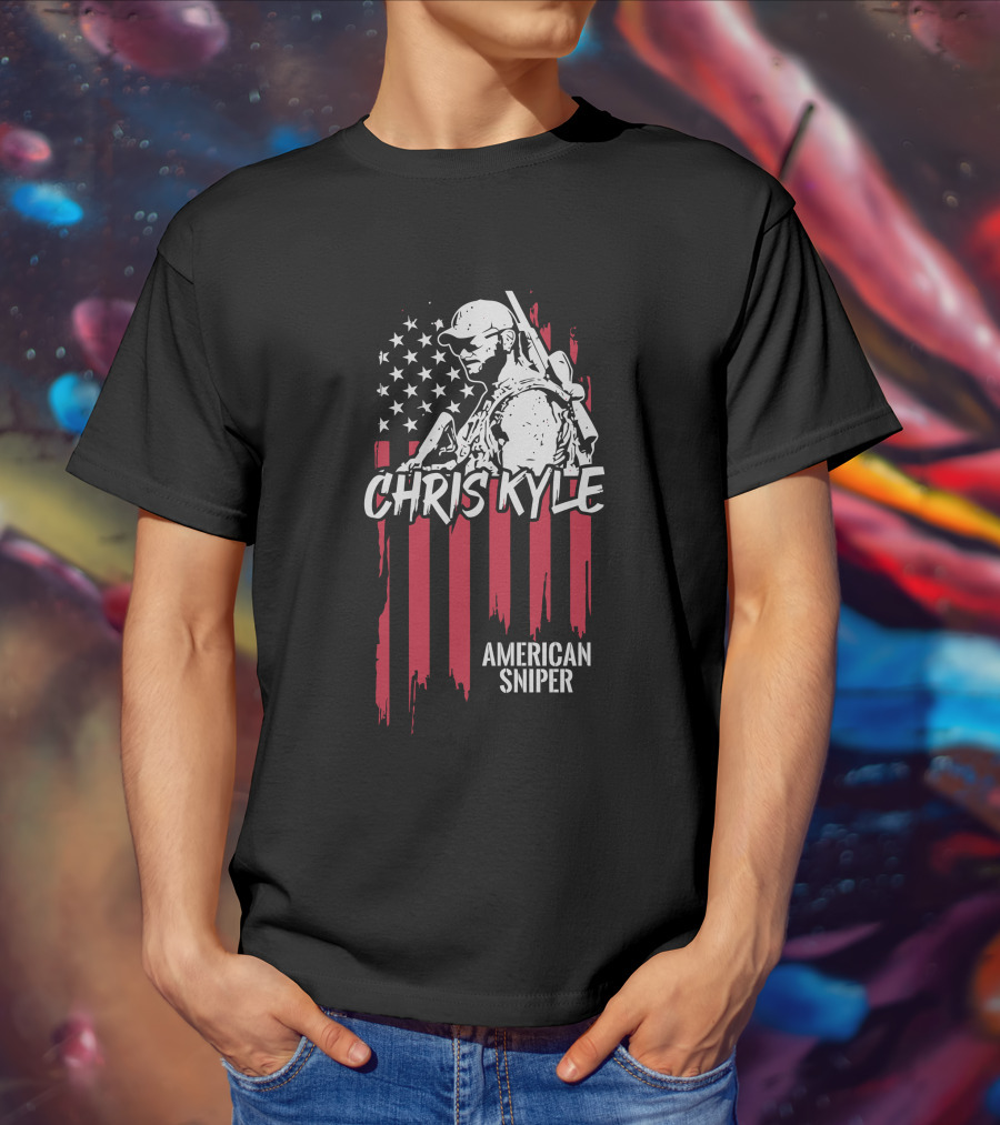Chris Kyle American Sniper CK Flag T-Shirt