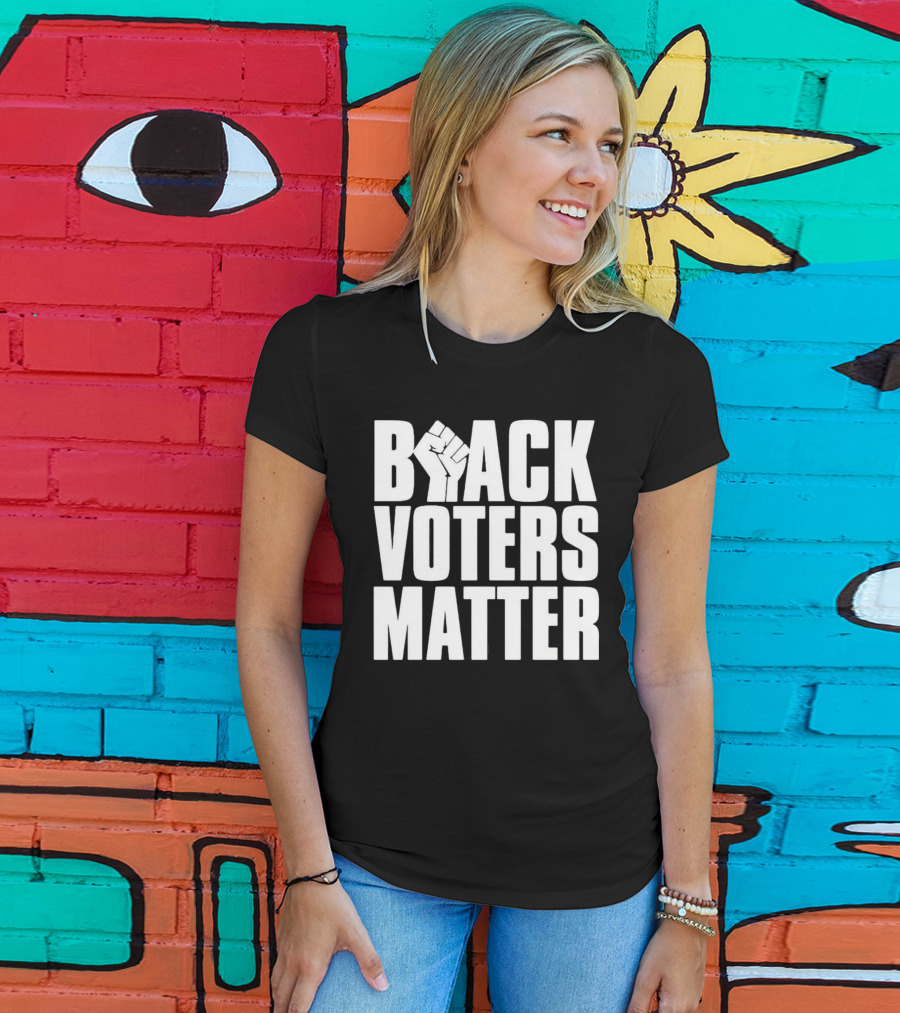 Black Voters Matter Fist Symbol Advocacy T-Shirt