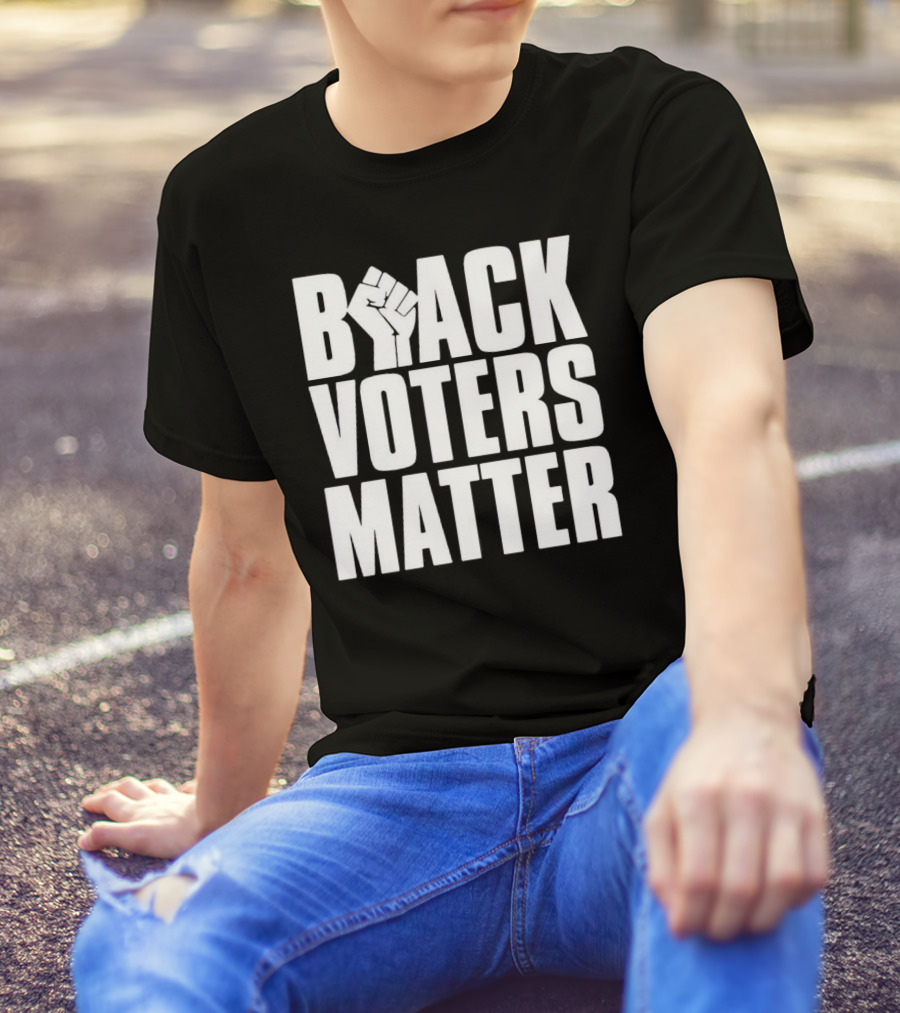 Black Voters Matter Fist Symbol Advocacy T-Shirt