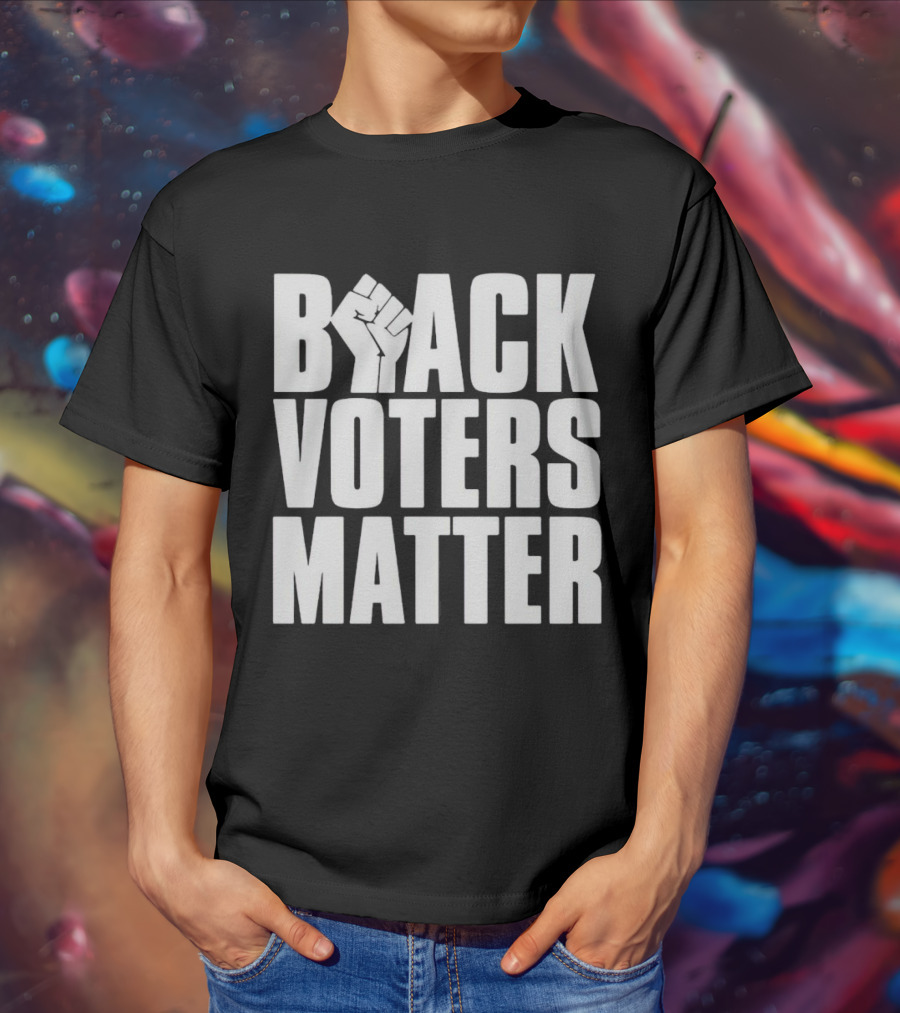 Black Voters Matter Fist Symbol Advocacy T-Shirt