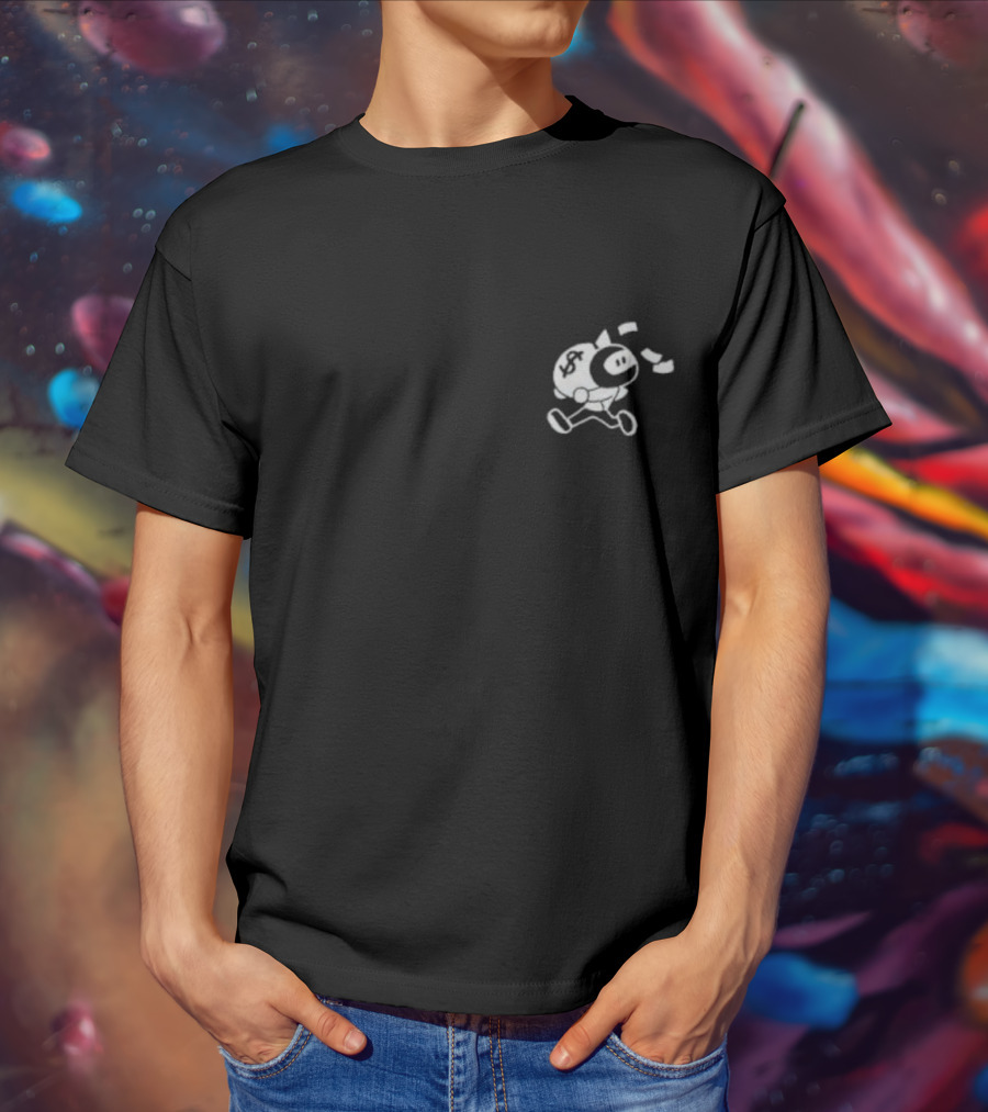 Cleanbois Monarch Running Piggy Bank With Dollar Bills T-Shirt