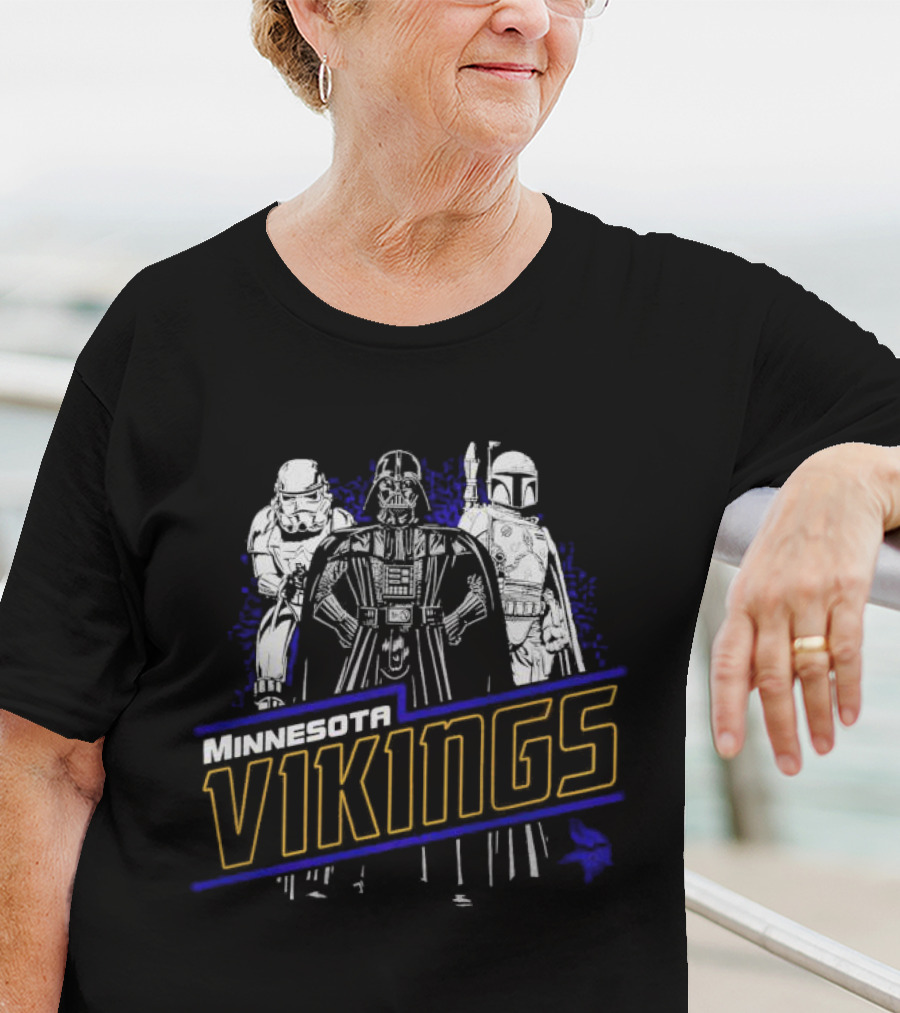 Minnesota Vikings Darth Vader Galactic Empire NFL Crossover T-Shirt