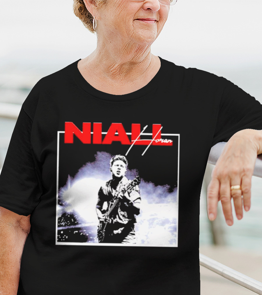 Niall Horan Live Performance Black And White Concert Scene T-Shirt