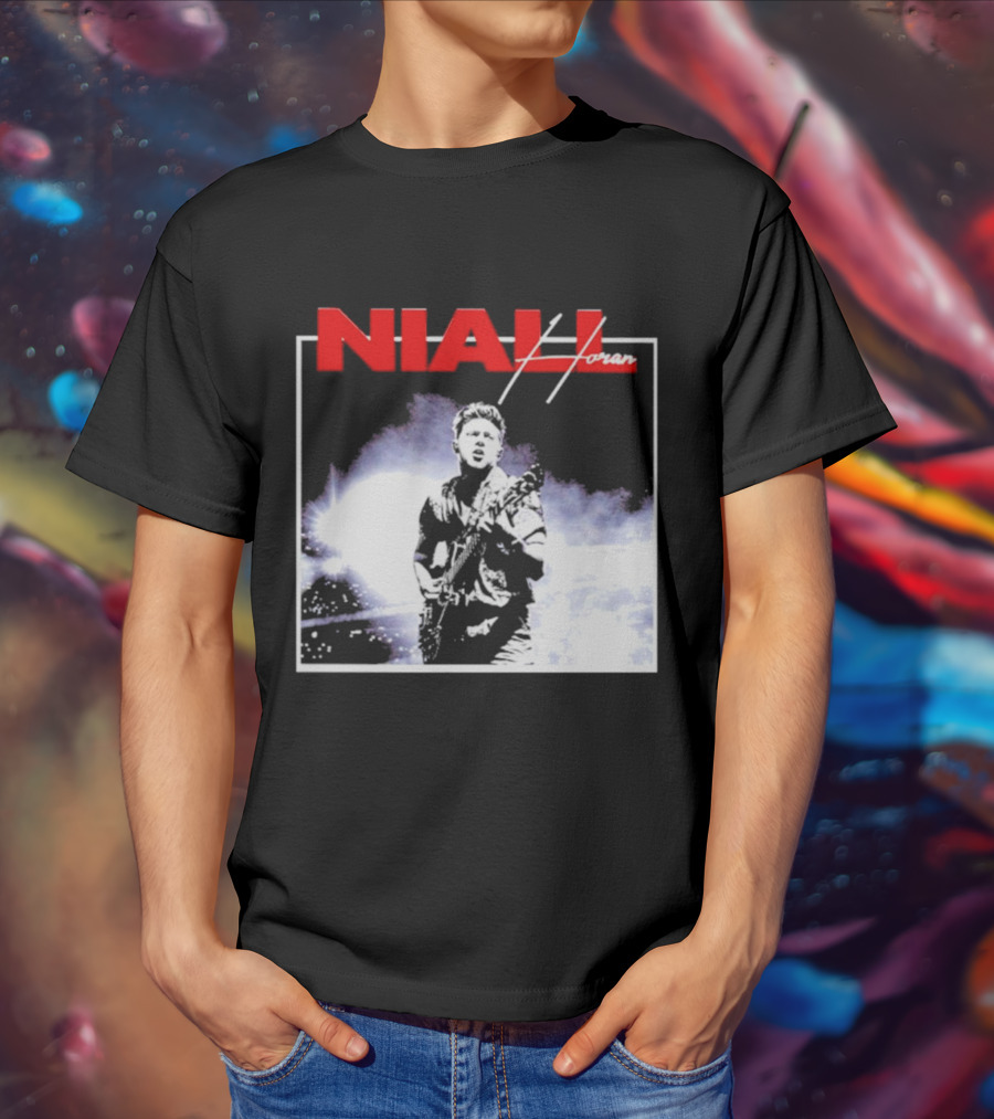 Niall Horan Live Performance Black And White Concert Scene T-Shirt