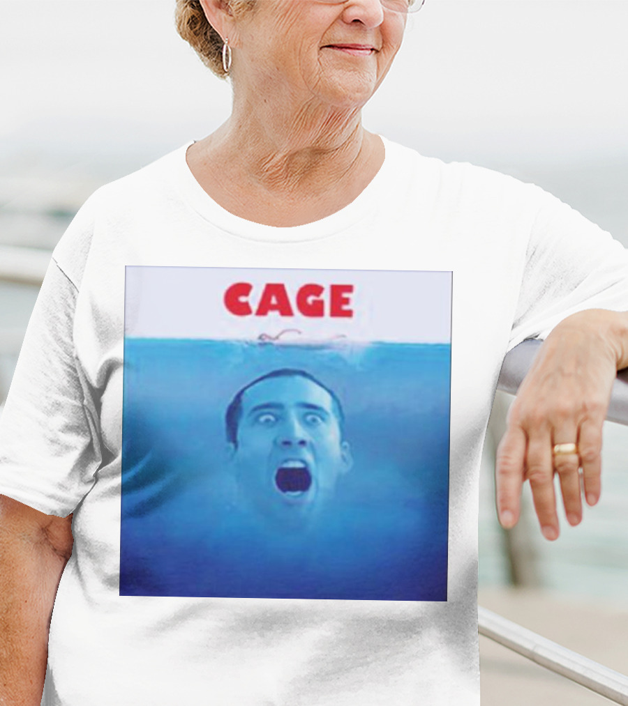 Cage Parody Jaws Nicolas Cage T-Shirt