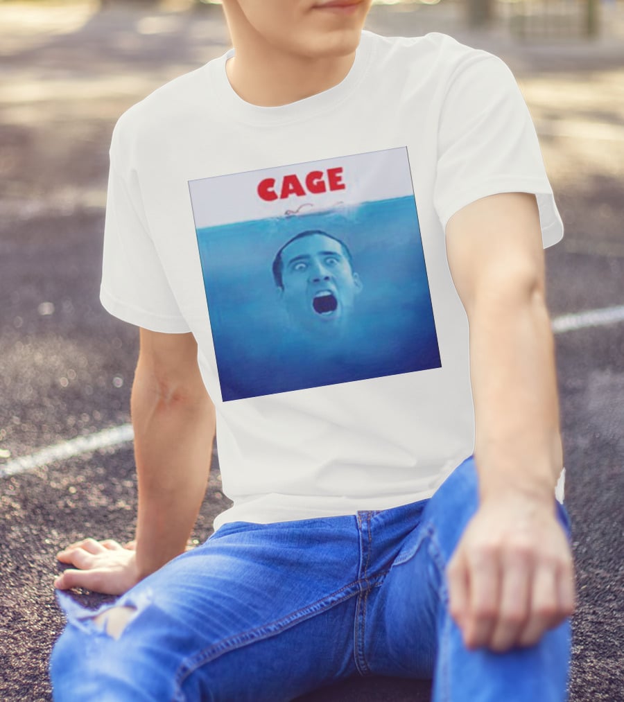 Cage Parody Jaws Nicolas Cage T-Shirt