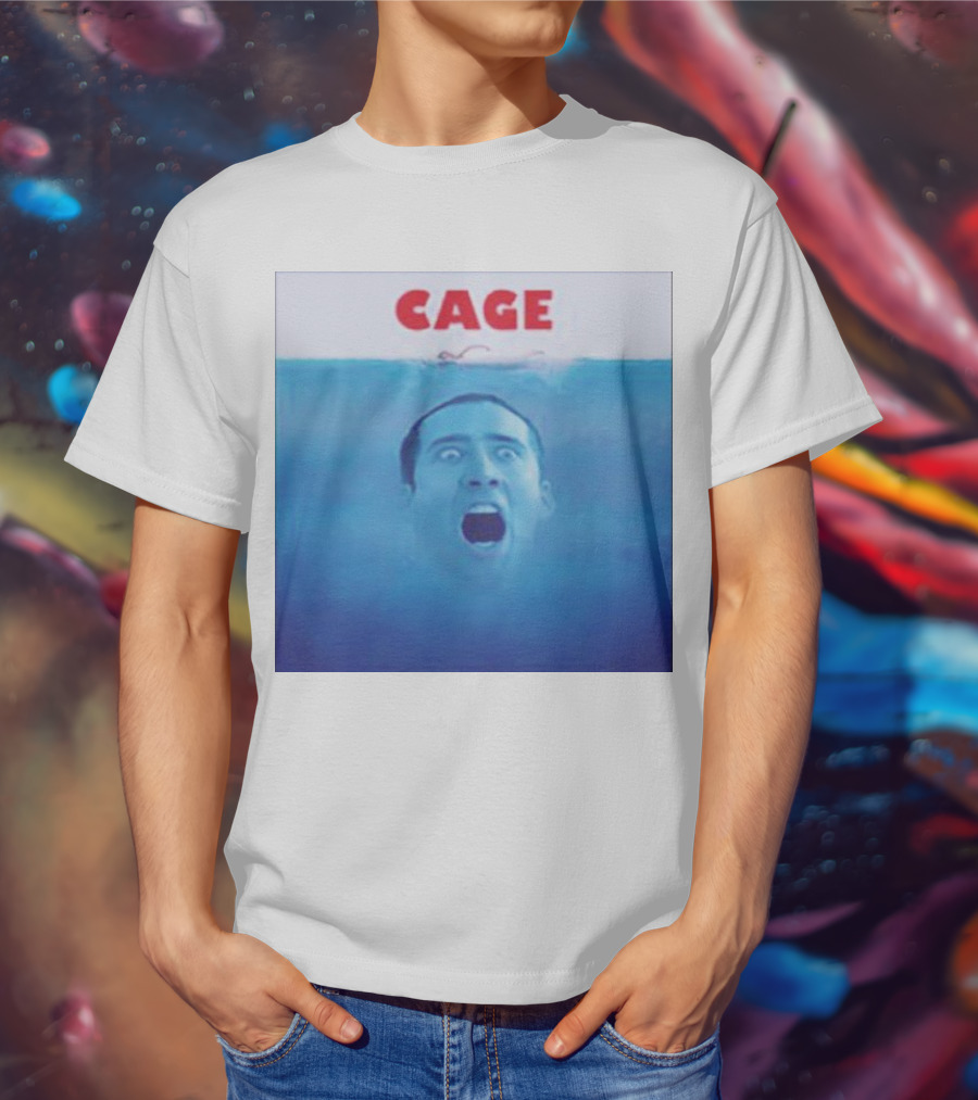 Cage Parody Jaws Nicolas Cage T-Shirt