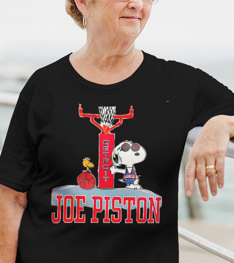Detroit Joe Piston Snoopy Basketball Detroit T-Shirt