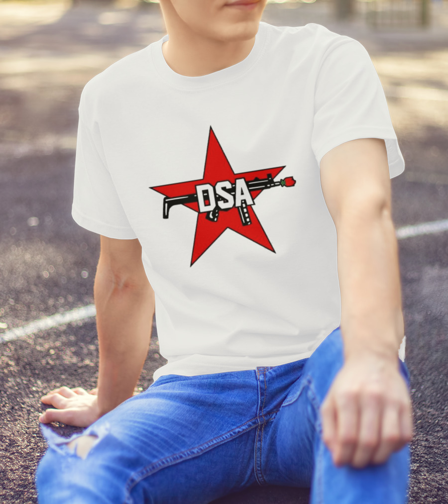 DSA Red Star Rifle Rose Emblem T-Shirt