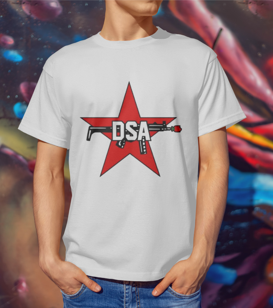 DSA Red Star Rifle Rose Emblem T-Shirt