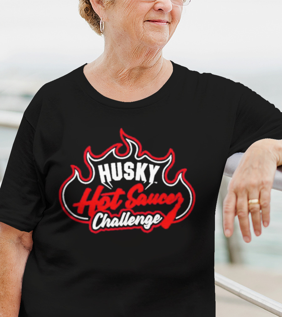 Husky Hot Sauce Challenge Fiery Flames T-Shirt