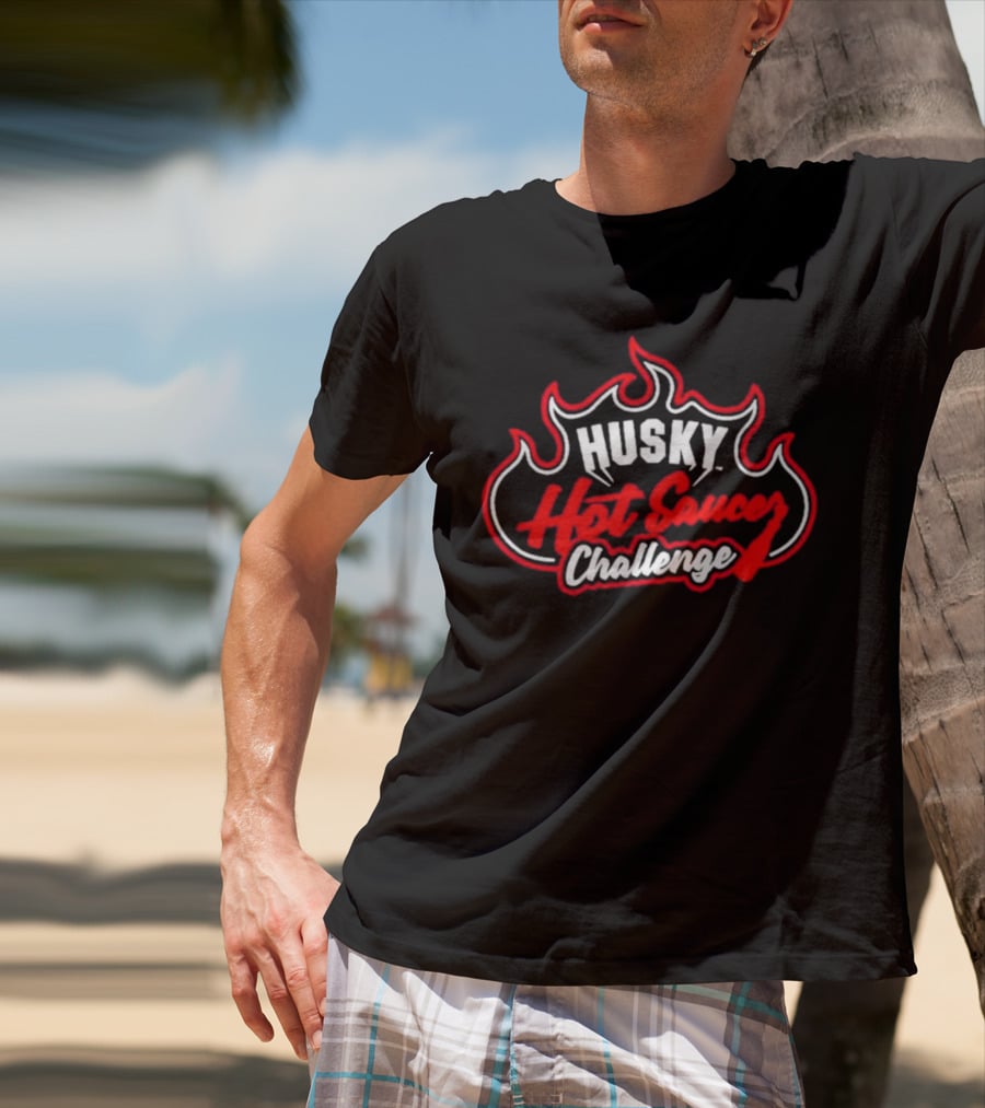 Husky Hot Sauce Challenge Fiery Flames T-Shirt