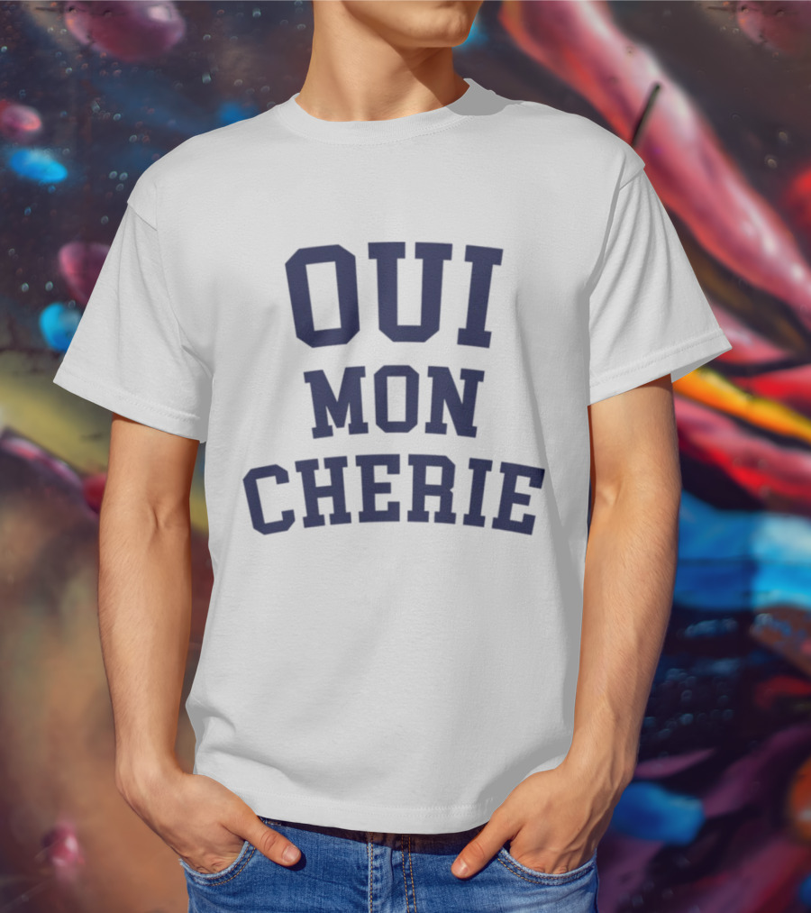 Oui Mon Cherie Retro Varsity T-Shirt