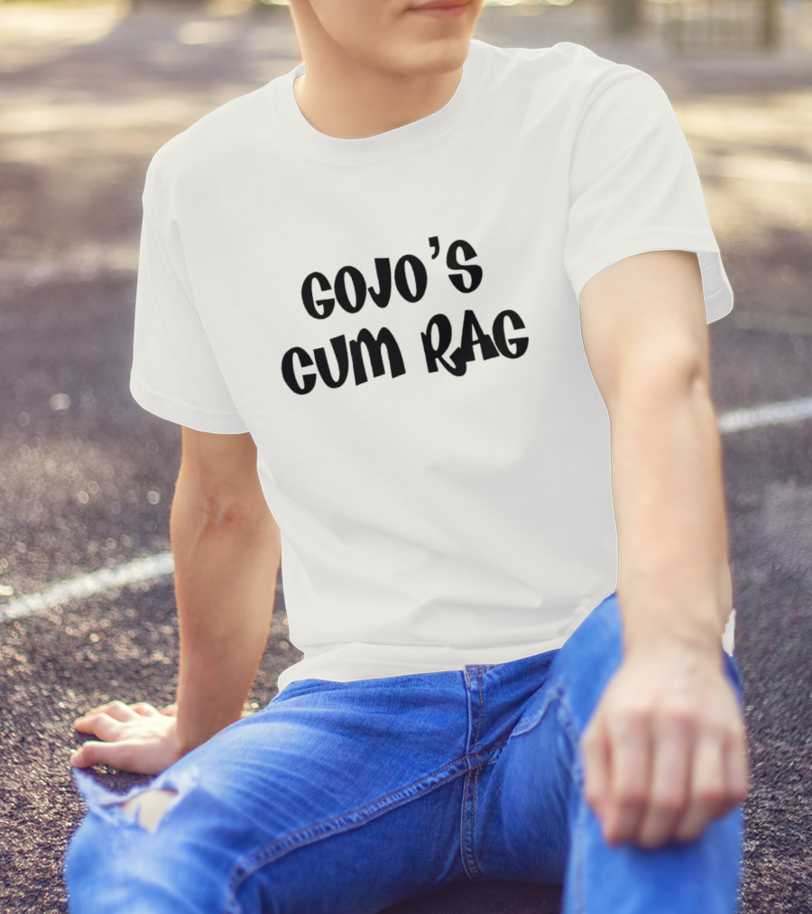 Gojo's Cum Rag Typography Text Reference T-Shirt