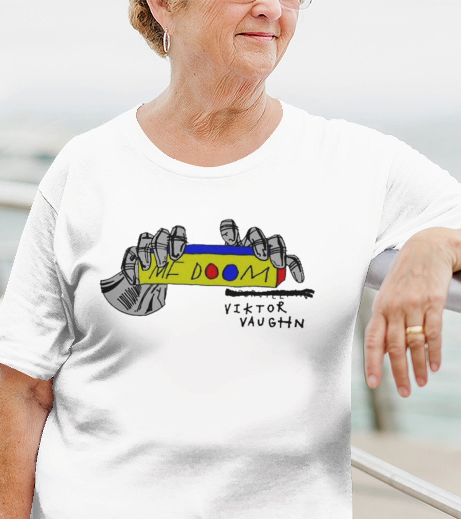 MF Doom Viktor Vaughn Colorful Hand-Drawn T-Shirt