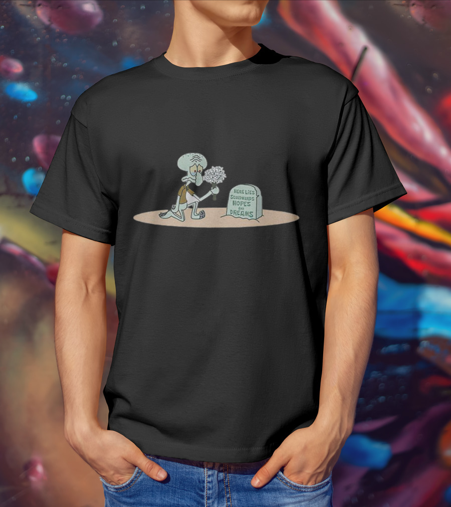 SpongeBob SquarePants Squidward Here Lies Squidward's Hopes And Dreams T-Shirt