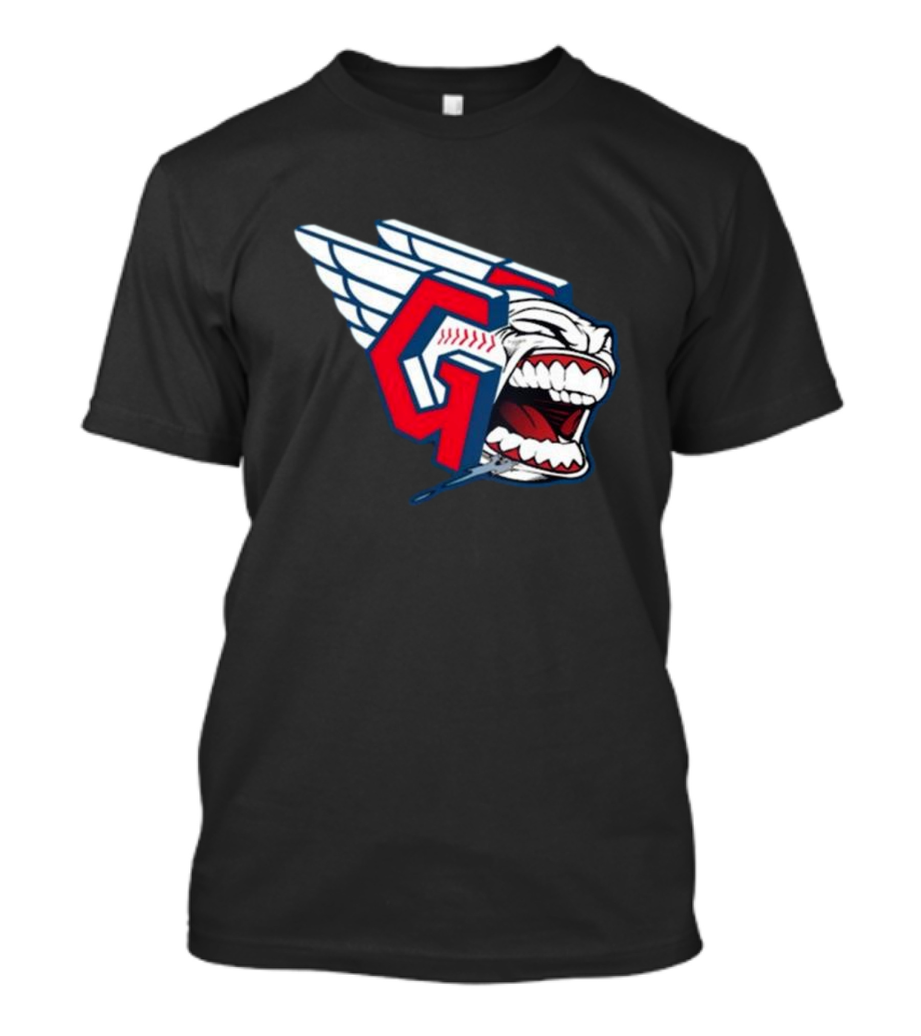Cleveland Guardians Screaming G With Baseball Bat Wings T-Shirt