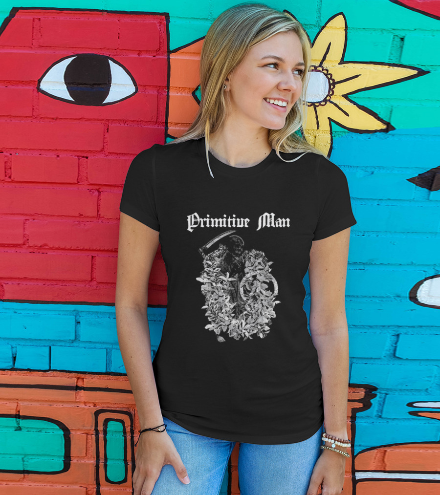 Primitive Man Grim Reaper Ancient Aesthetic T-Shirt