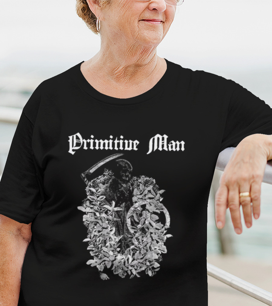 Primitive Man Grim Reaper Ancient Aesthetic T-Shirt