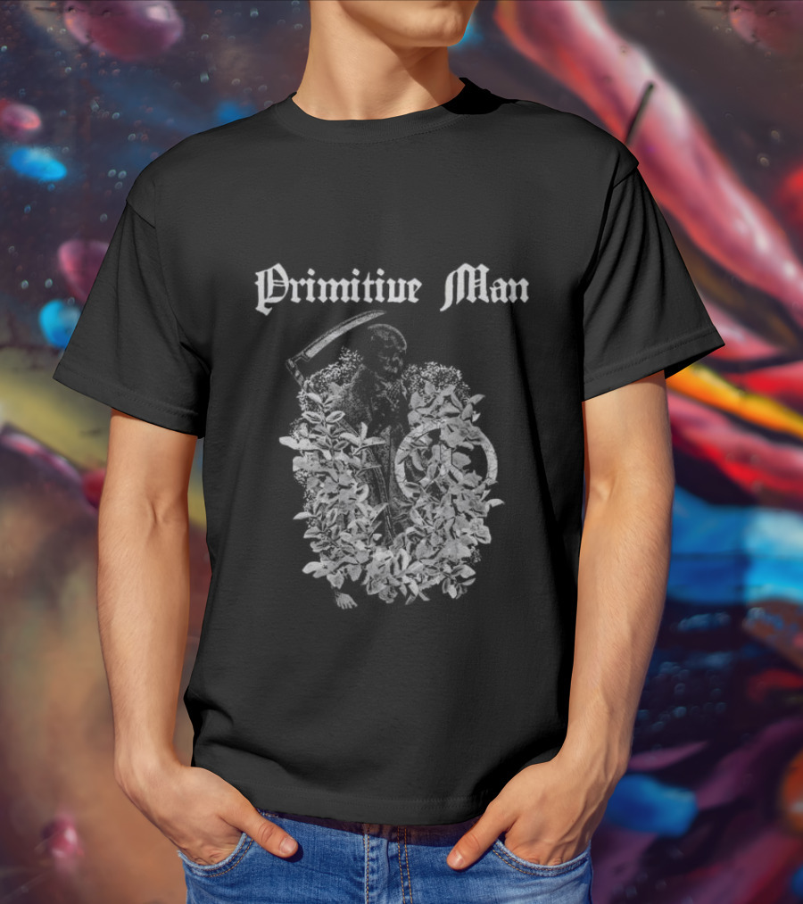 Primitive Man Grim Reaper Ancient Aesthetic T-Shirt