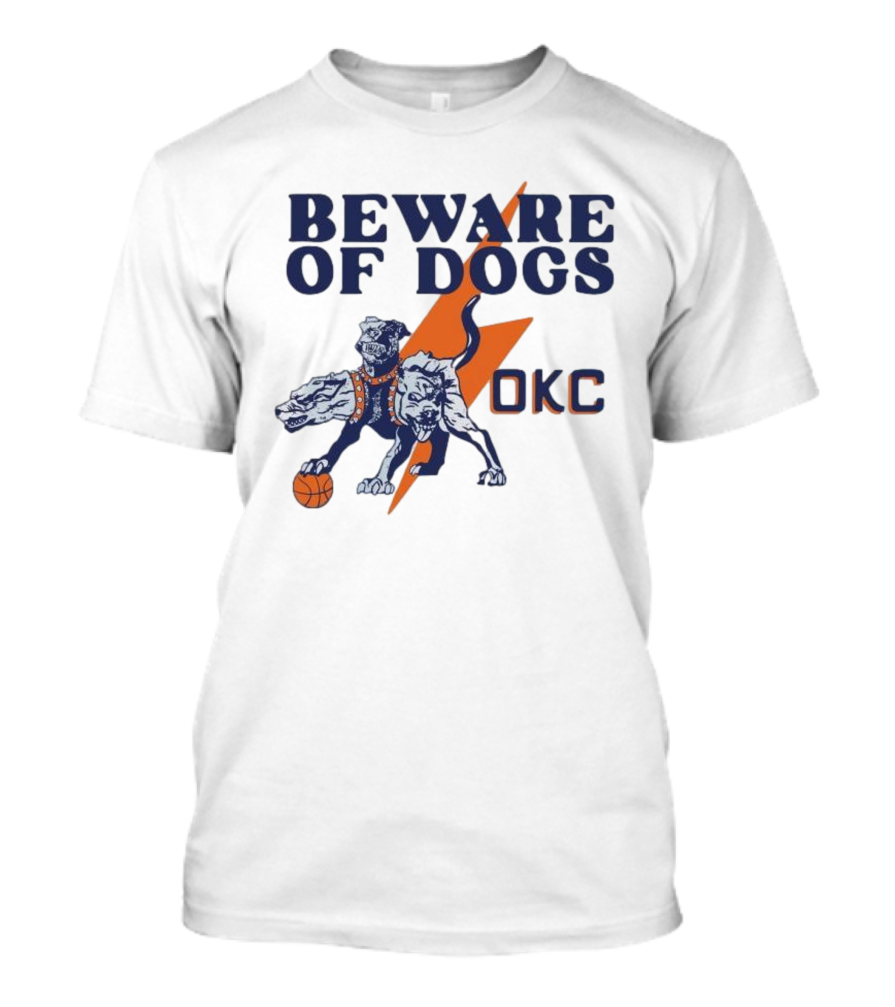 Beware Of Dogs OKC Thunder Basketball Team Lightning T-Shirt