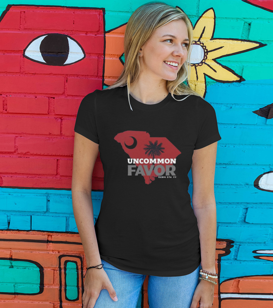 Uncommon Favor South Carolina Map Dawn Staley T-Shirt