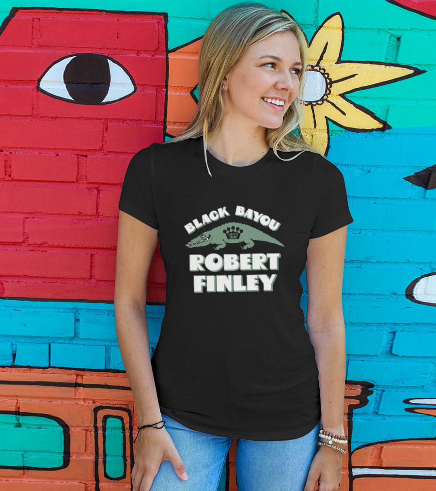 Robert Finley Black Bayou Lazy Eye Sound Alligator T-Shirt