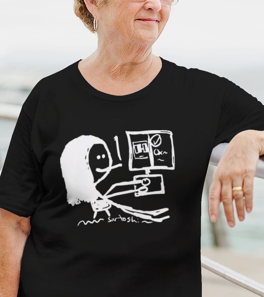 I Have 6 In The Office Stick Figure Computer Drawing Saratoshi T-Shirt