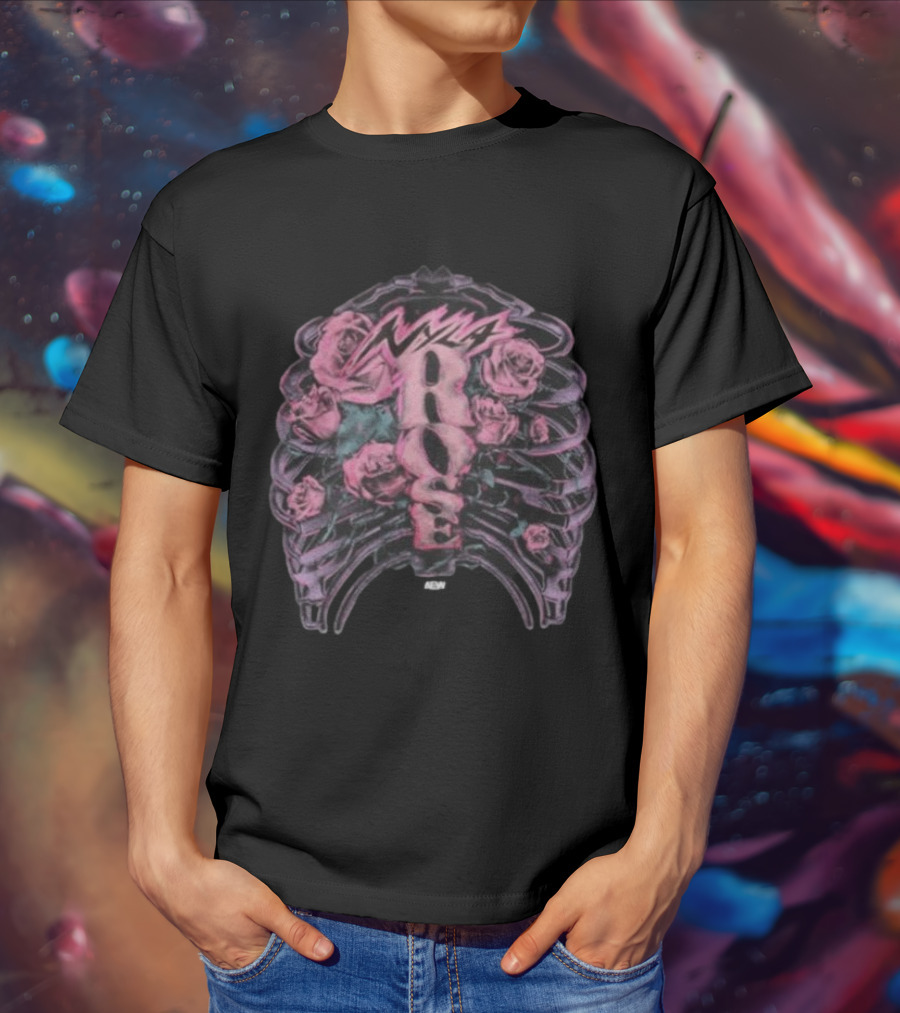 Nyla Rose Ribcage Roses Vibes T-Shirt