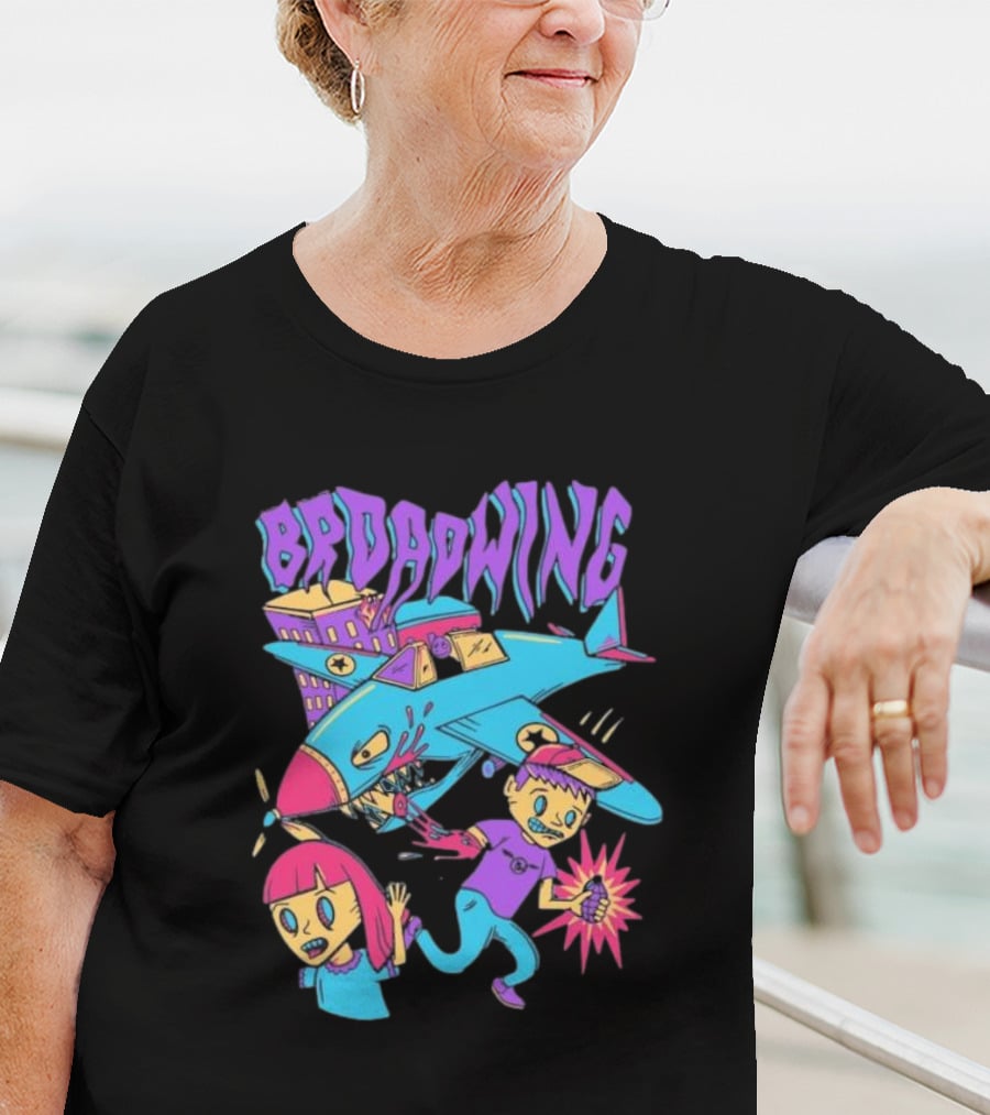 Broadwing Plane Chaos Scene T-Shirt