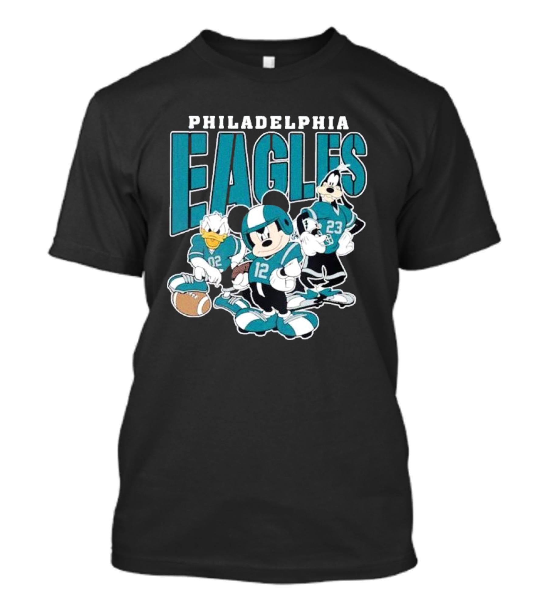 Philadelphia Eagles Mickey Donald Goofy Football Team T-Shirt