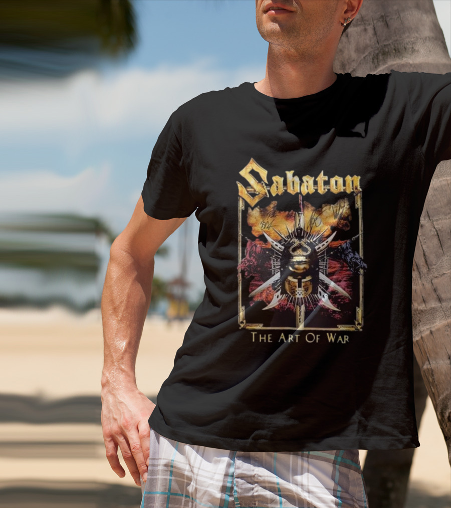 Sabaton Signed The Art Of War Album Cover T-Shirt