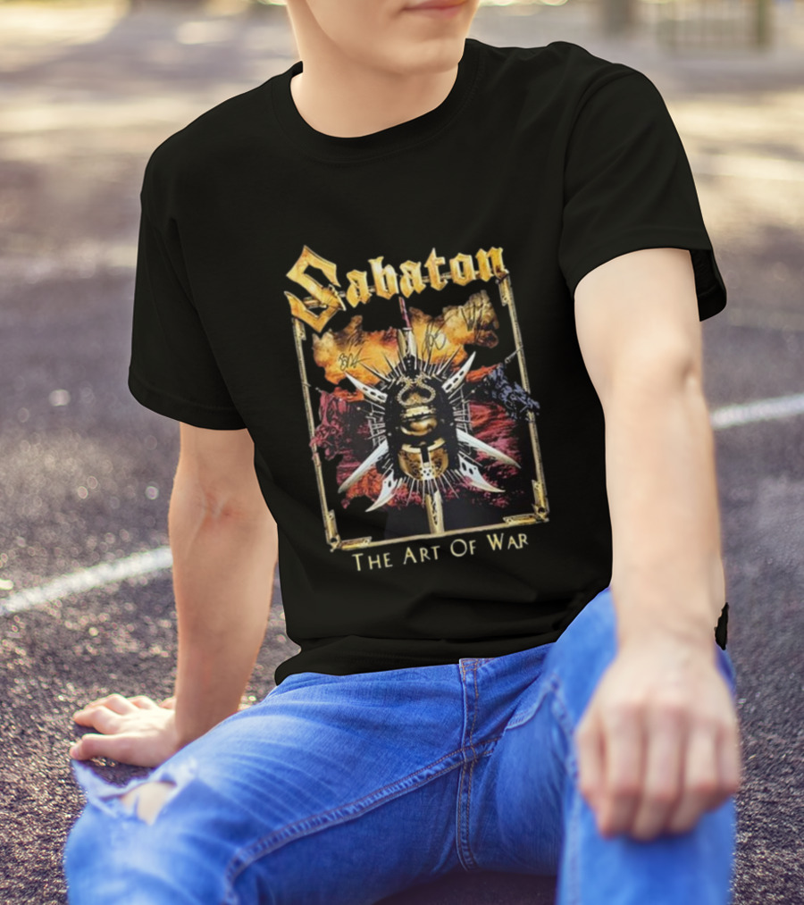 Sabaton Signed The Art Of War Album Cover T-Shirt