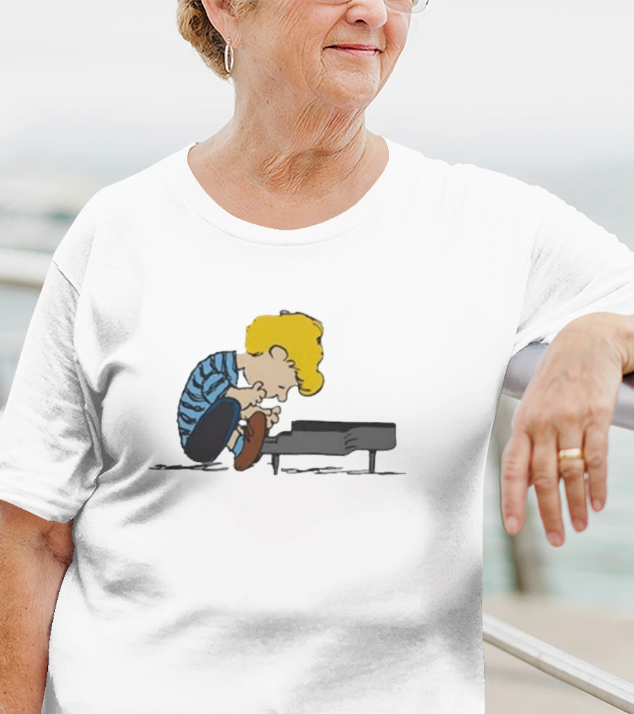 Peanuts Schroeder Piano Player Iconic Comic Strip Character T-Shirt