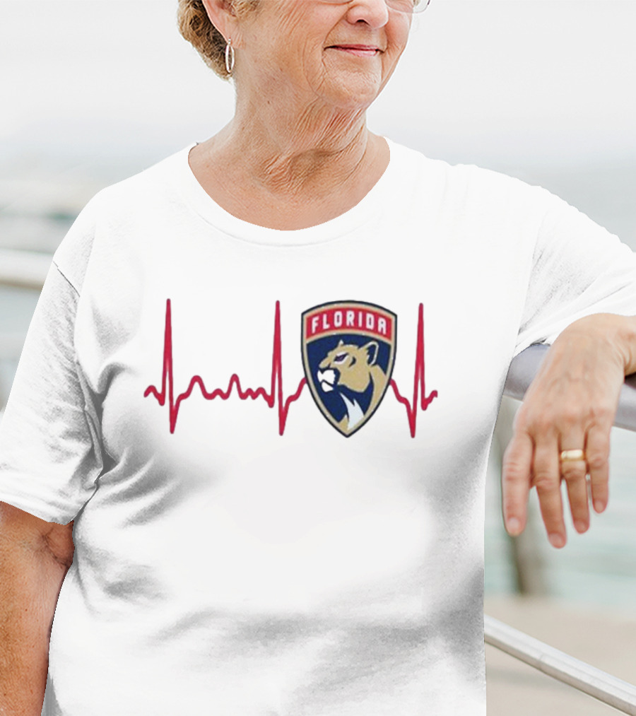 Florida Panthers Heartbeat Hockey T-Shirt