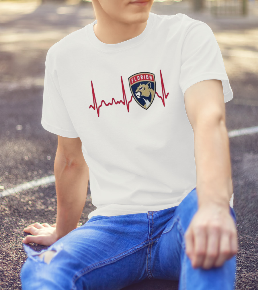 Florida Panthers Heartbeat Hockey T-Shirt