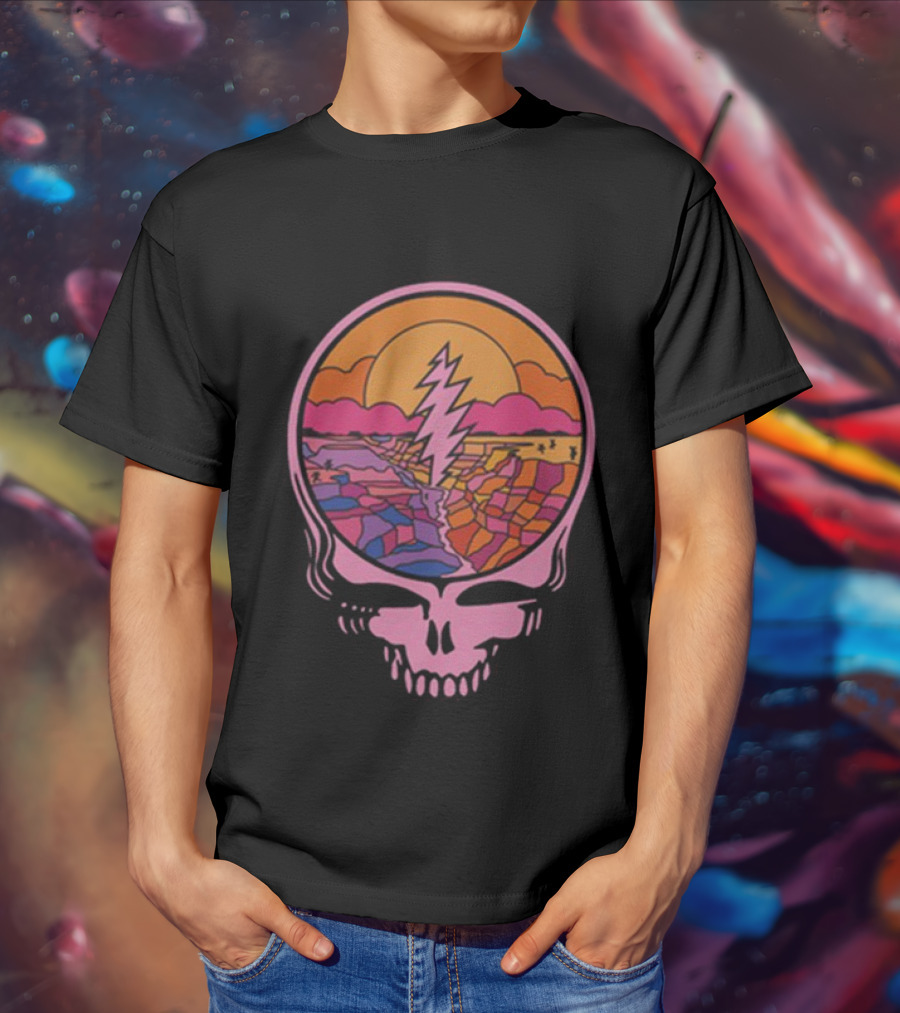 Grateful Dead The Canyon Steal Your Face Lightning Bolt Desert Sunset T-Shirt