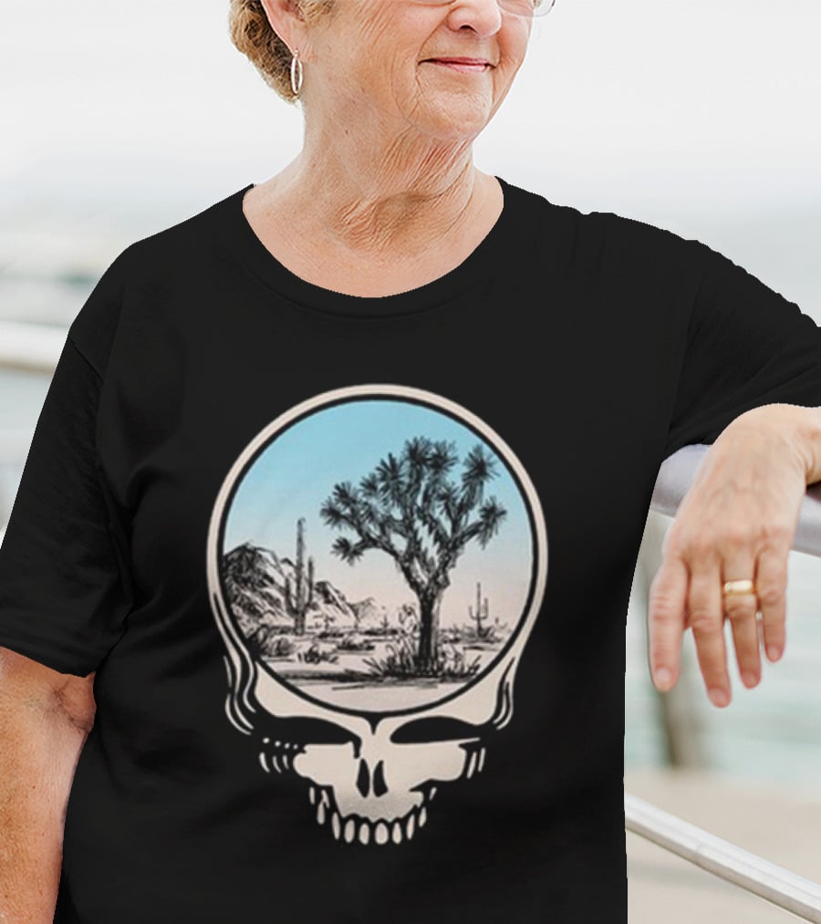 Grateful Dead Skull Desert Scene With Cacti And Joshua Tree T-Shirt