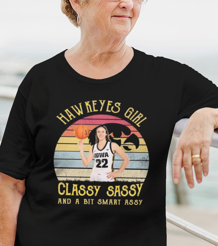 Hawkeyes Girl Classy Sassy And A Bit Smart Assy Vintage T-Shirt