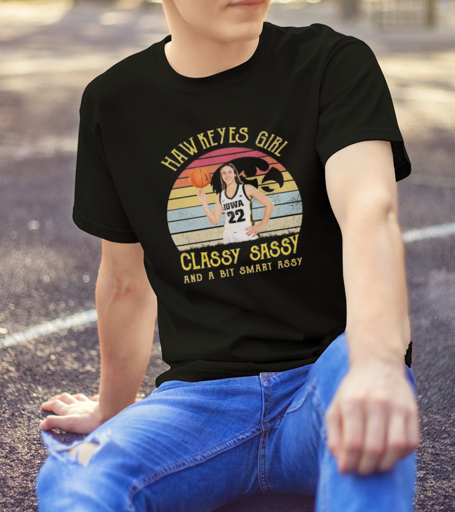Hawkeyes Girl Classy Sassy And A Bit Smart Assy Vintage T-Shirt