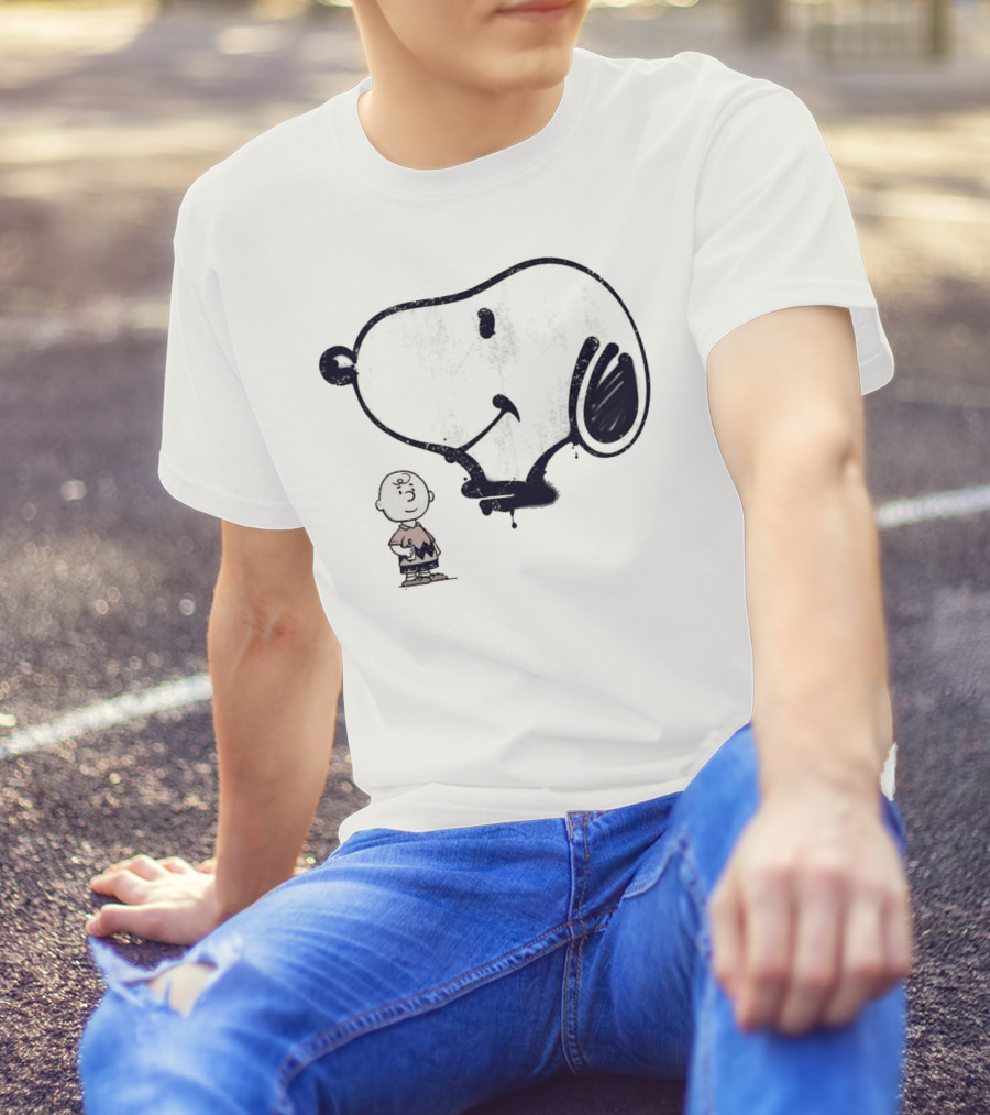 Snoopy And Charlie Brown Graffiti Iconic Character T-Shirt