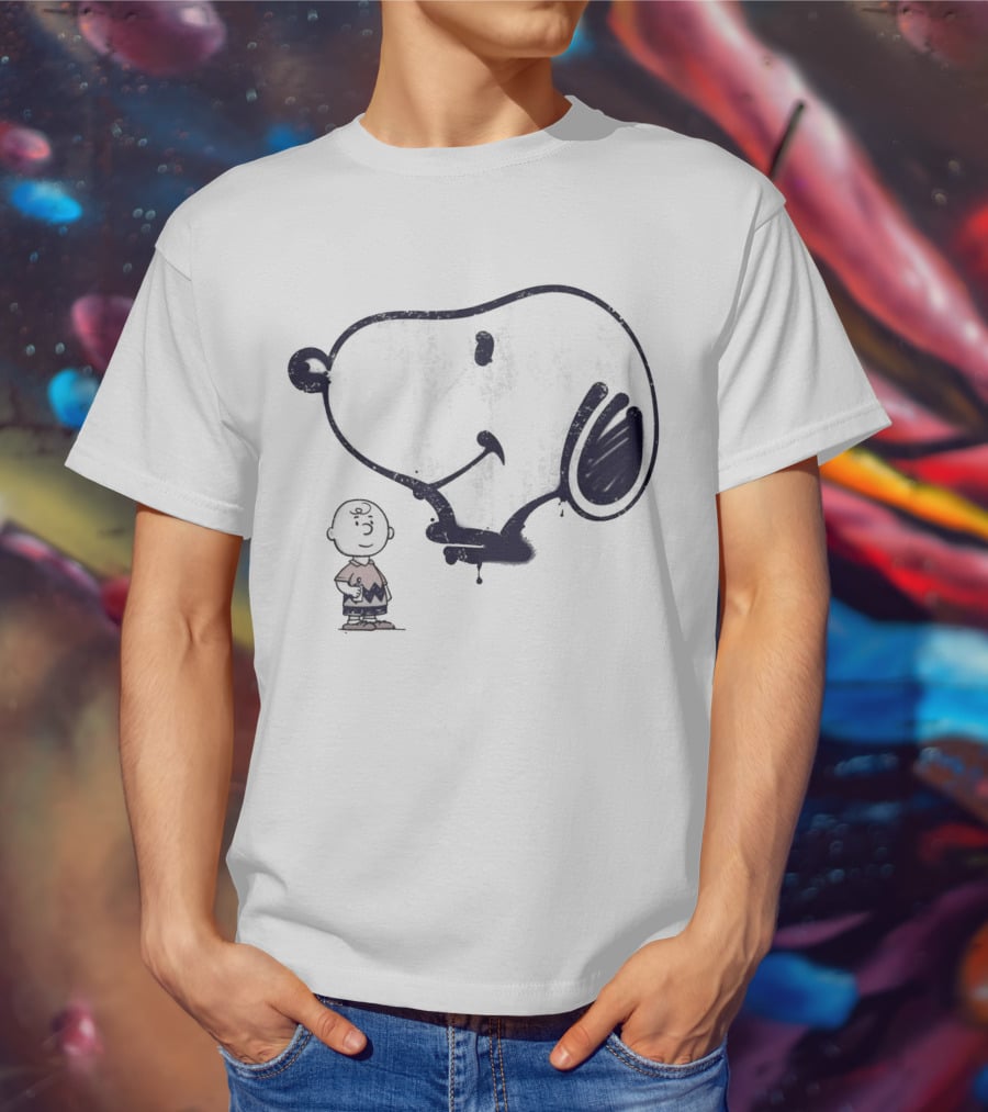 Snoopy And Charlie Brown Graffiti Iconic Character T-Shirt