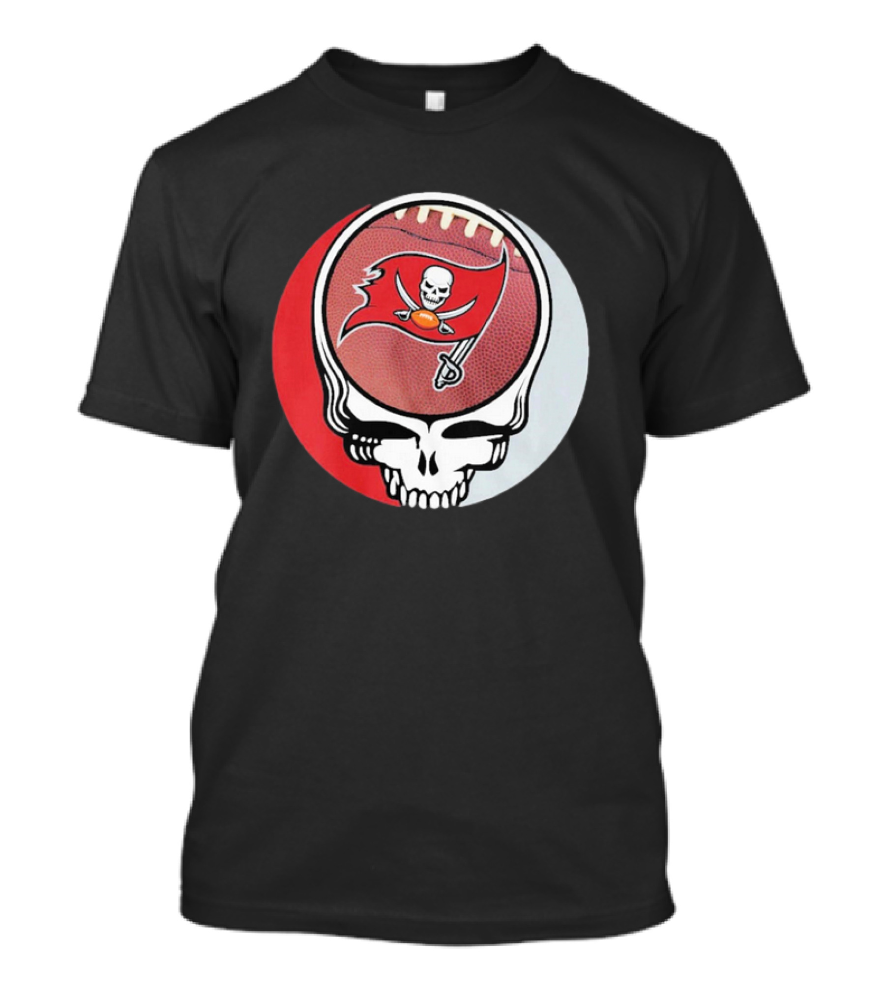 Tampa Bay Buccaneers Grateful Dead Skull Logo Custom T-Shirt