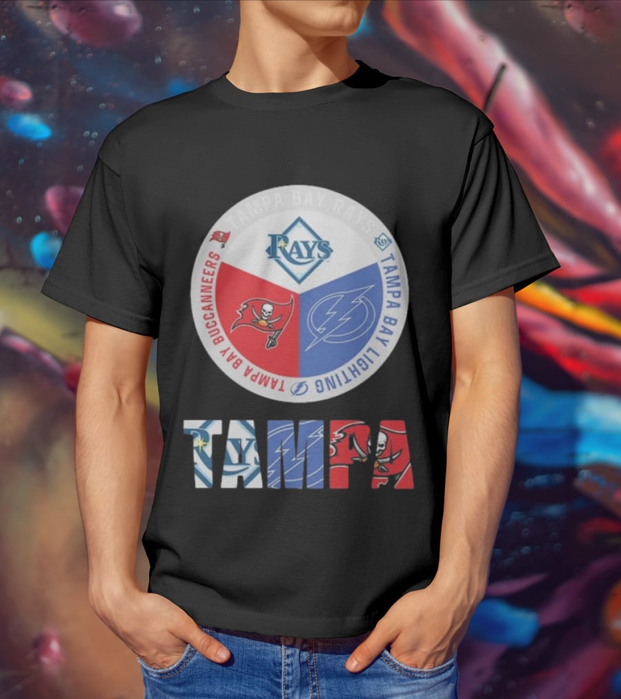 Tampa Bay Rays X Tampa Bay Lightning X Tampa Bay Buccaneers T-Shirt