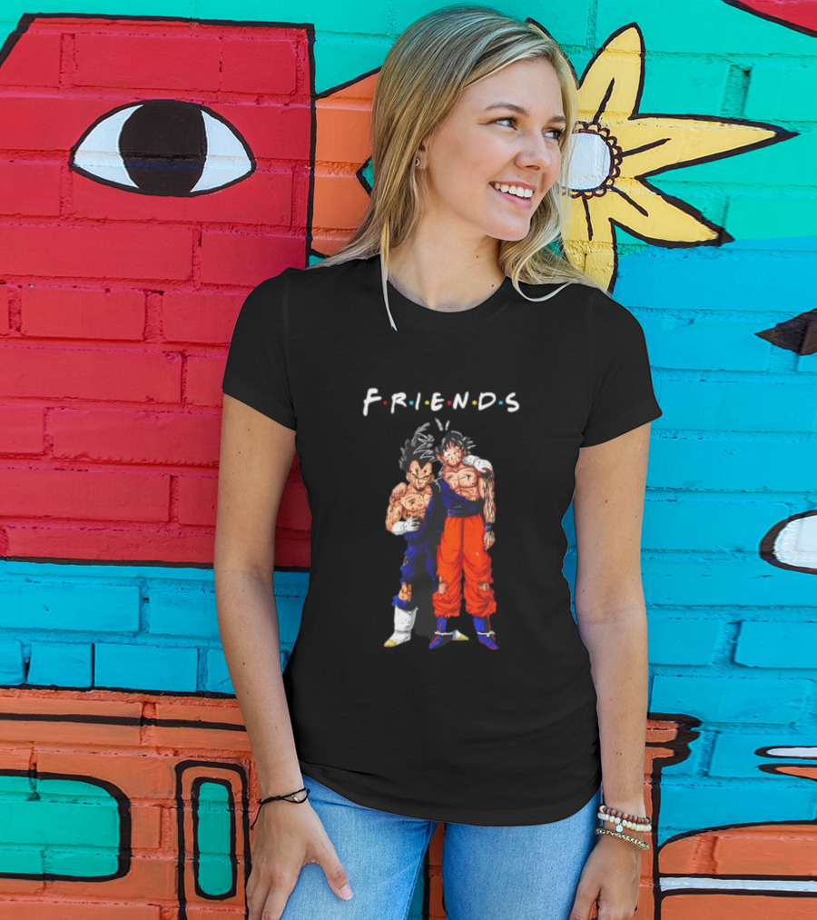 Goku And Vegeta FRIENDS TV Show Crossover T-Shirt