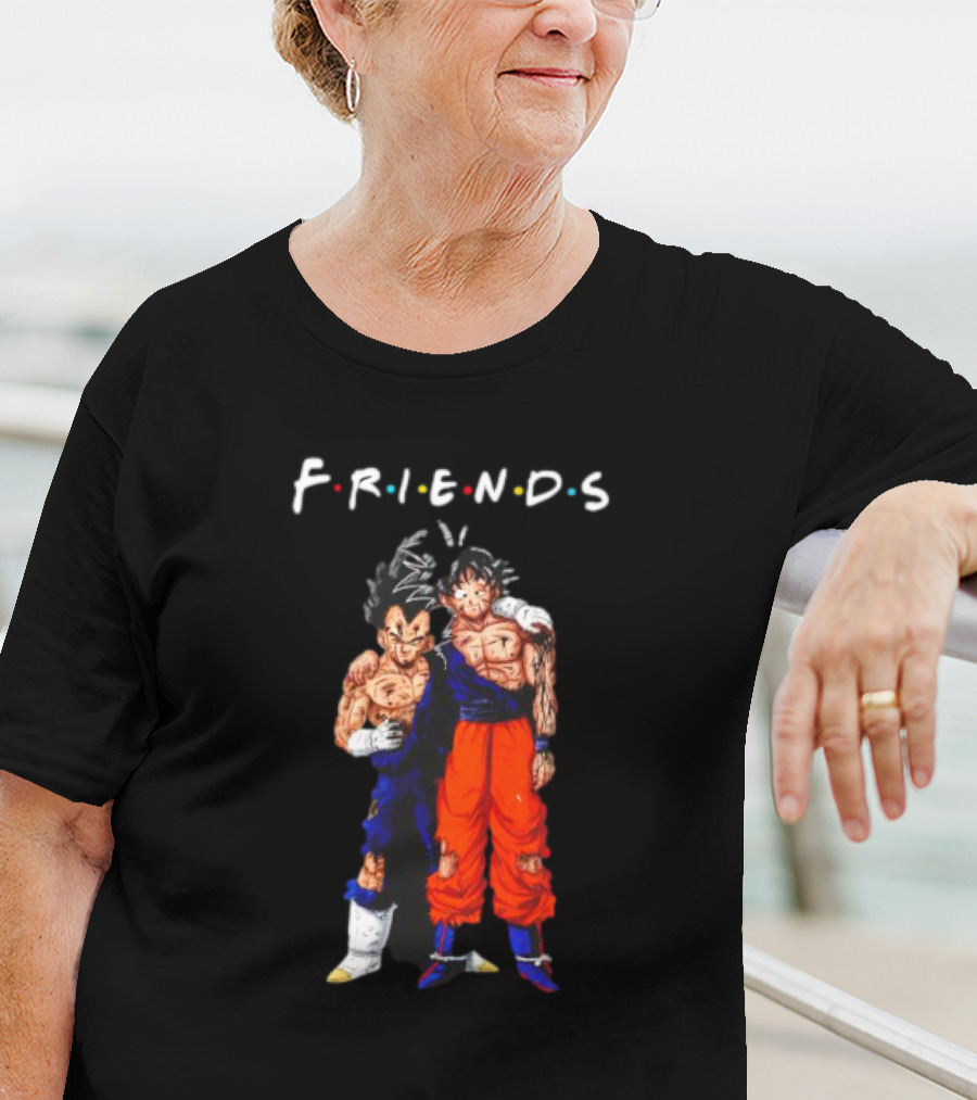 Goku And Vegeta FRIENDS TV Show Crossover T-Shirt