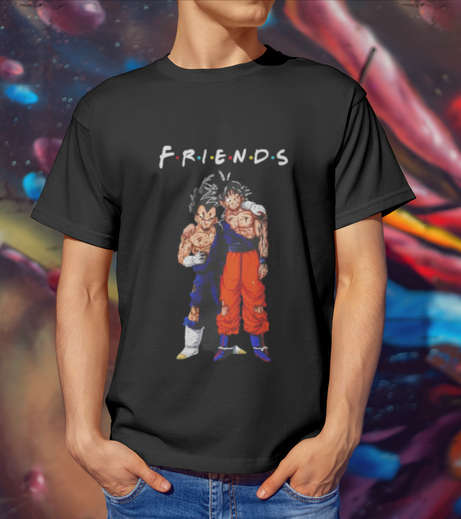 Goku And Vegeta FRIENDS TV Show Crossover T-Shirt