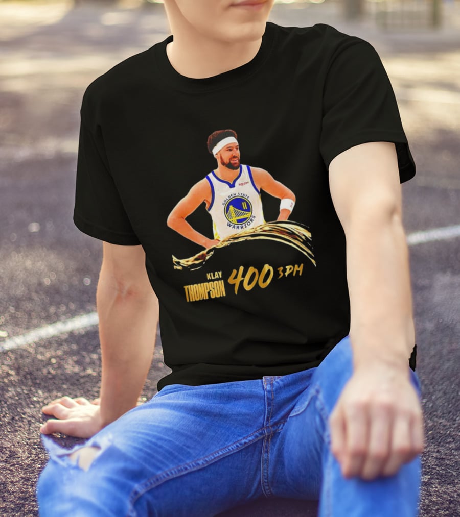 Klay Thompson 400 Three Pointers Golden State Warriors 3PM Gold Blooded T-Shirt